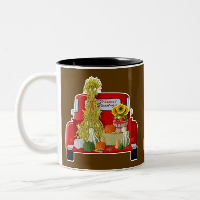 Tasse 2 Couleurs Harvest Blessings Little Red Truck (Gauche)