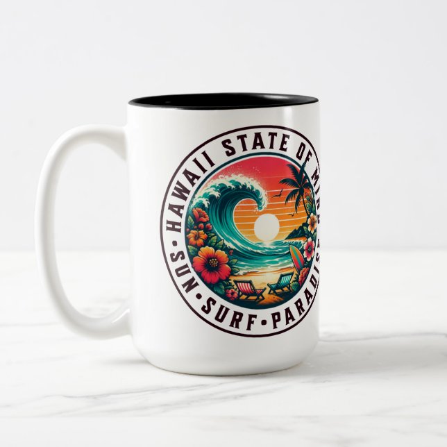 Tasse 2 Couleurs Hawaii (Gauche)