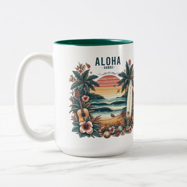 Tasse 2 Couleurs Hawaii (Gauche)