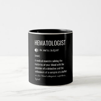 Tasse 2 Couleurs Hématologue Définition d'hématologue