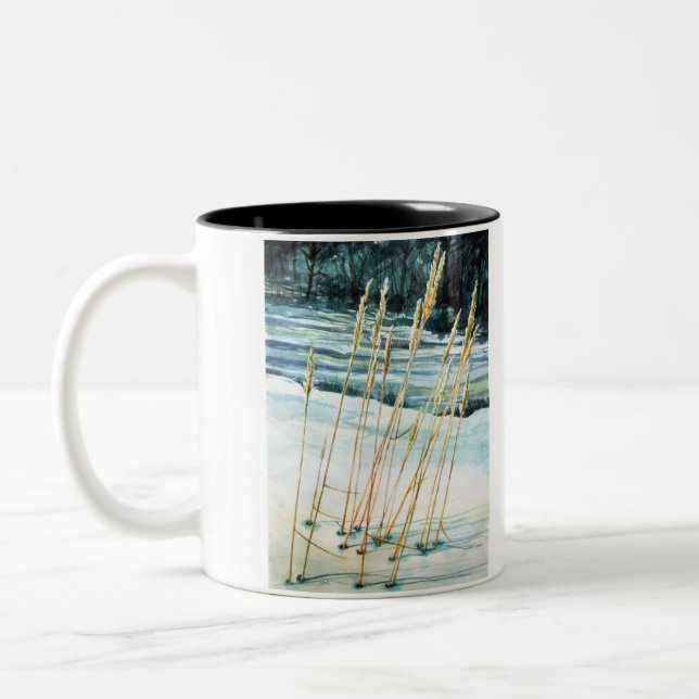 Tasse 2 Couleurs Herbe dans la neige (Gauche)