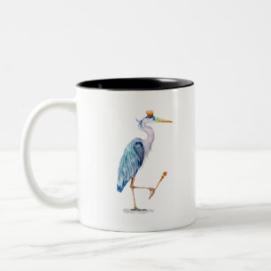 Tasse 2 Couleurs Héron royal bleu