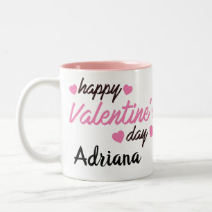 Tasse 2 Couleurs Heureuse Sainte-Valentin personnalisé