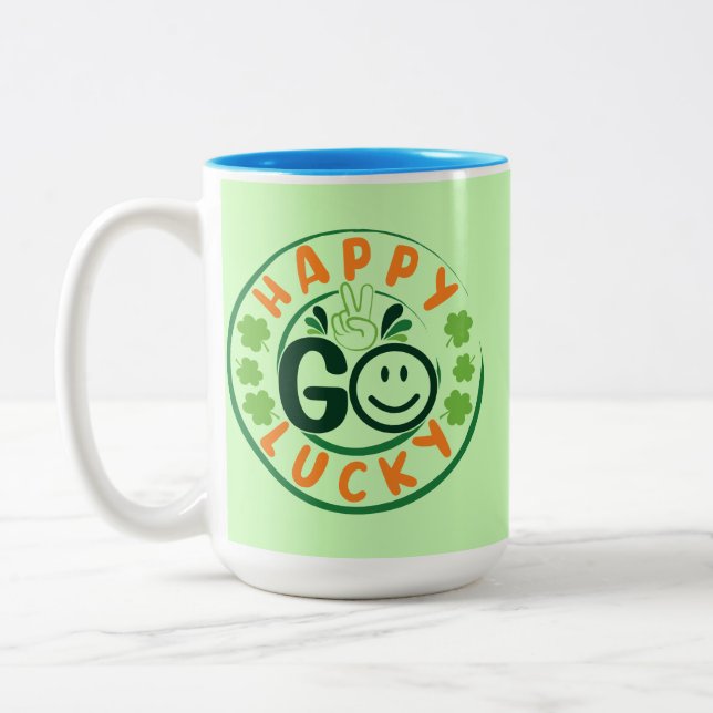 Tasse 2 Couleurs Heureux Go Lucky-52904 (Gauche)