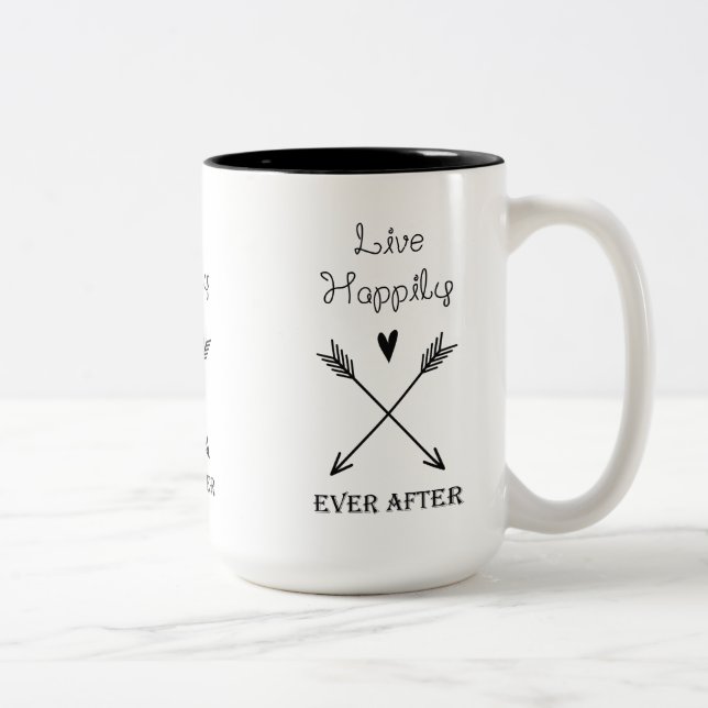 Tasse 2 Couleurs Heureux toujours après (Droit)