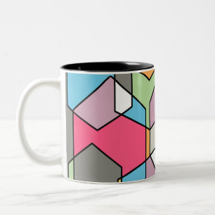 Tasse 2 Couleurs Hexagon Bauhaus - Pastels