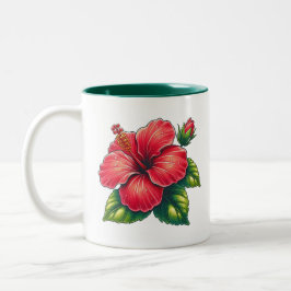 Tasse 2 Couleurs Hibiscus fleur deux tons