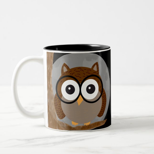 Tasse 2 Couleurs Hibou (Gauche)