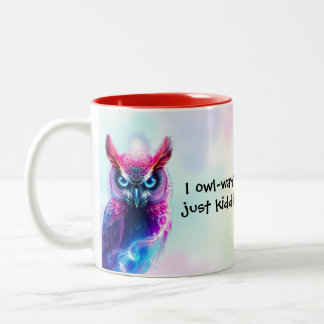 Tasse 2 Couleurs Hibou drôle "Lait, s'il vous plaît!" Pour les peti