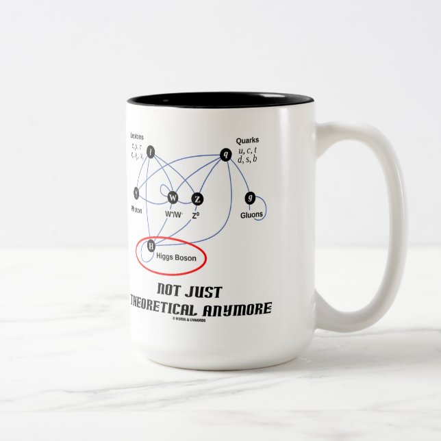 Tasse 2 Couleurs Higgs Boson Pas seulement Théorique Plus (Droit)