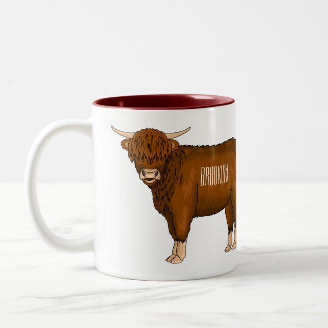 Tasse 2 Couleurs Highland cow (Gauche)