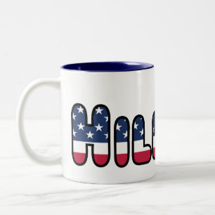 Tasse 2 Couleurs Hillary Clinton Election Président des États-Unis 