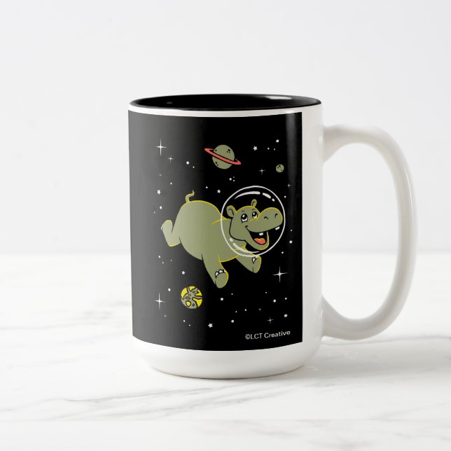 Tasse 2 Couleurs Hippo Animaux Dans L'Espace (Droit)