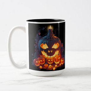 Tasse 2 Couleurs Histoire de la peur Citrouille d'Halloween