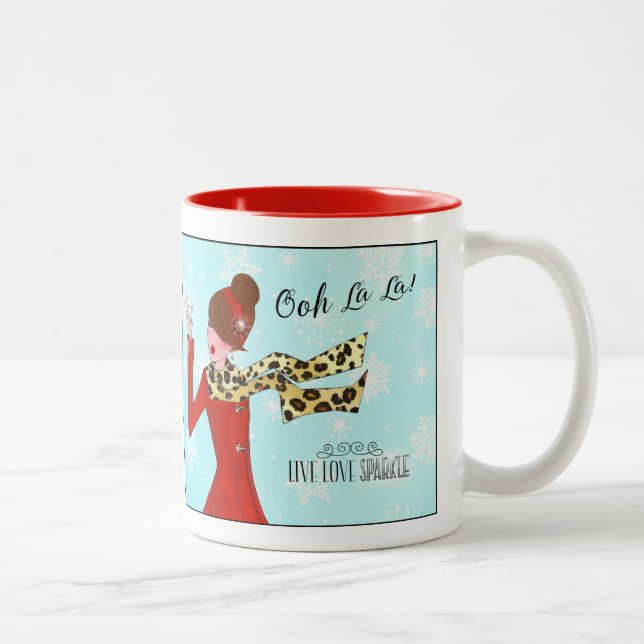 Tasse 2 Couleurs HIVER DIVA - Live Love Sparkle! (Droit)