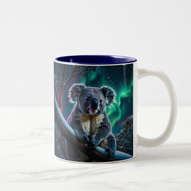 Tasse 2 Couleurs Hiver Koala et Southern Lights (Droit)