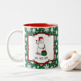Tasse 2 Couleurs Ho Ho Joyeux Noël Père Noël mignonne Snowman