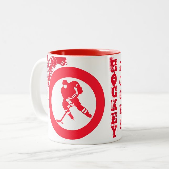 Tasse 2 Couleurs Hockey (Devant gauche)