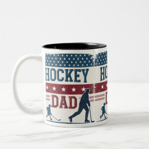 Tasse 2 Couleurs Hockey DAD USA Drapeau mule