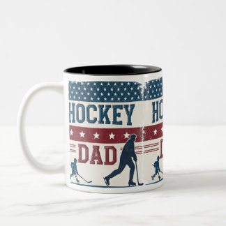 Tasse 2 Couleurs Hockey DAD USA Drapeau mule