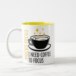 Tasse 2 Couleurs Hocus Pocus Café J'ai Besoin de Café Drôle