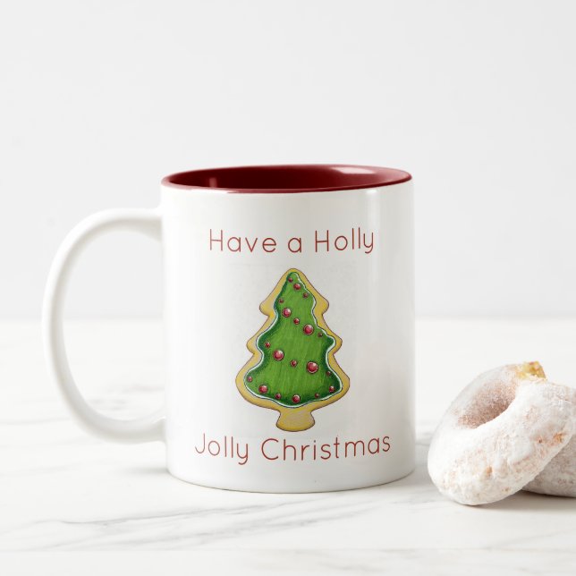 Tasse 2 Couleurs Holly Jolly Cocotte de Noël (Avec donut)