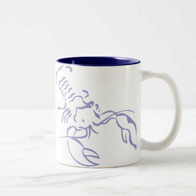Tasse 2 Couleurs Homard bleu (Droit)