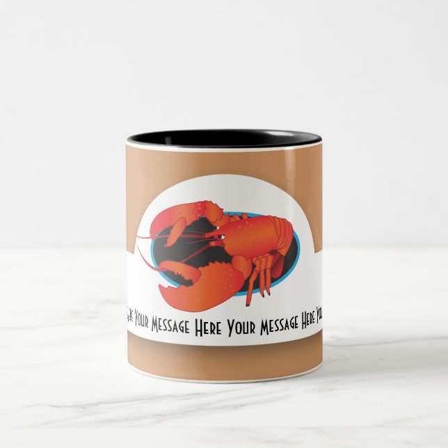 Tasse 2 Couleurs Homard Modèle (Centre)
