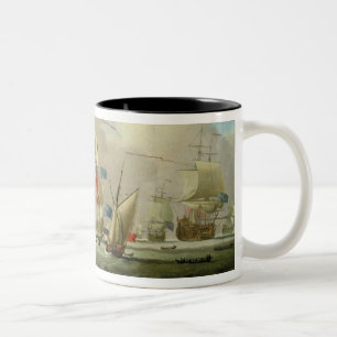 Tasse 2 Couleurs Homme-de-Guerre britannique et un sloop, c.1720-30