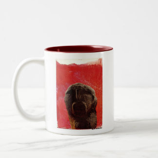 Tasse 2 Couleurs Homme préhistorique, HAUSSE ET ÉCLAT