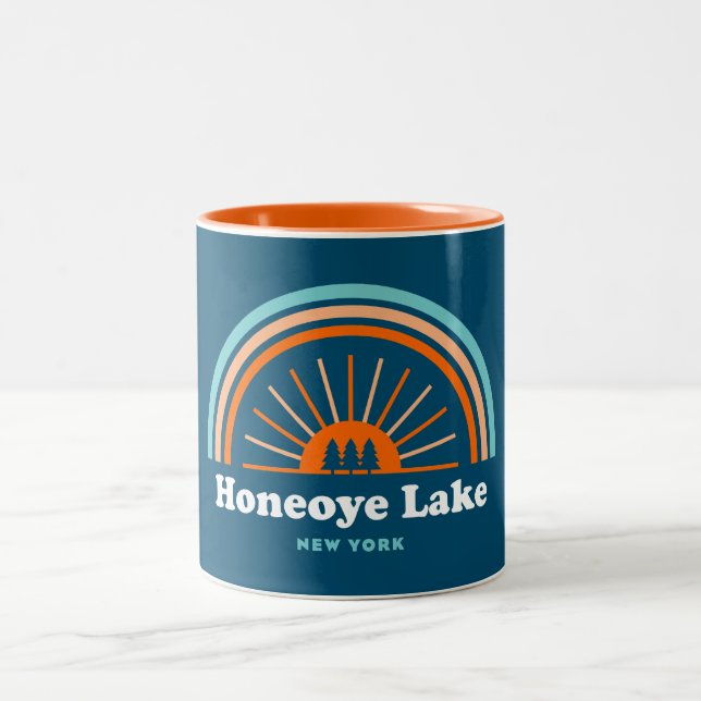 Tasse 2 Couleurs Honeoye Lake New York Rainbow (Centre)