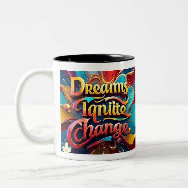 Tasse 2 Couleurs "Horizons lumineux vers l'avant" (Gauche)