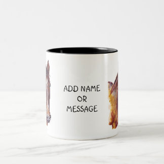 Tasse 2 Couleurs Horse portrait painting