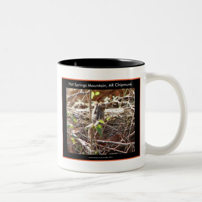 Tasse 2 Couleurs Hot Springs Mountain, Arkansas Chipmunk Cadfts (Droit)