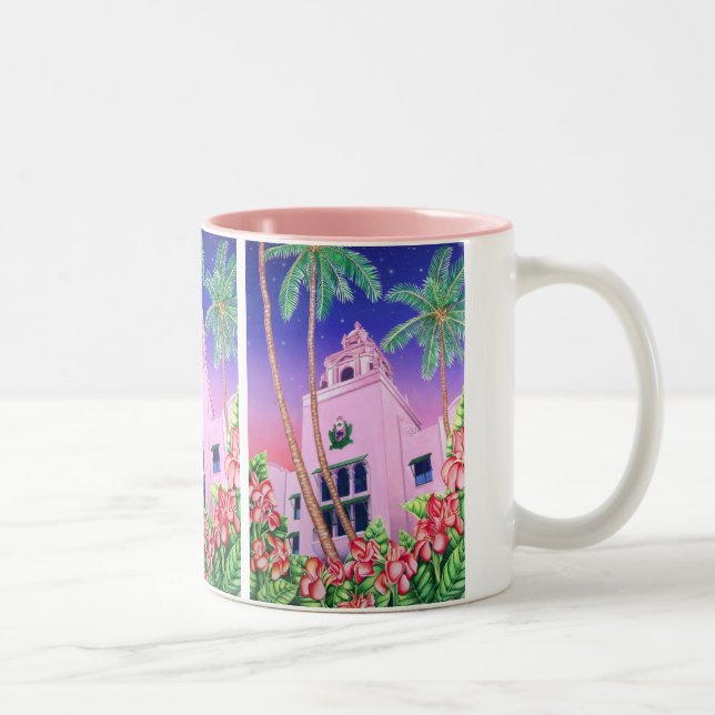 Tasse 2 Couleurs Hôtel hawaïen royal (Droit)