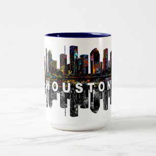 Tasse 2 Couleurs Houston, Texas en graffiti