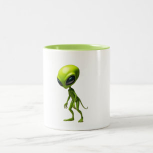 Tasse 2 Couleurs humanoïde vert