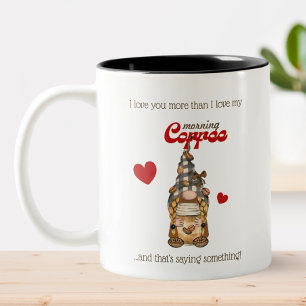 Tasse 2 Couleurs Humour Citation de café mignonne Gnome Funny Valen
