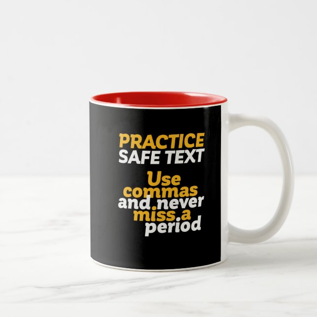 Tasse 2 Couleurs Humour de grammaire amusant Pratique d'utilisation (Droit)