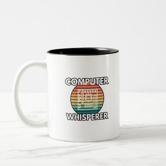 Tasse 2 Couleurs Humour informatique de codage Whisperer (Gauche)