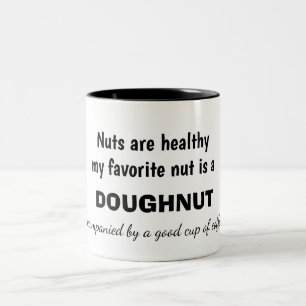 Tasse 2 Couleurs Humour sur le café et les beignets