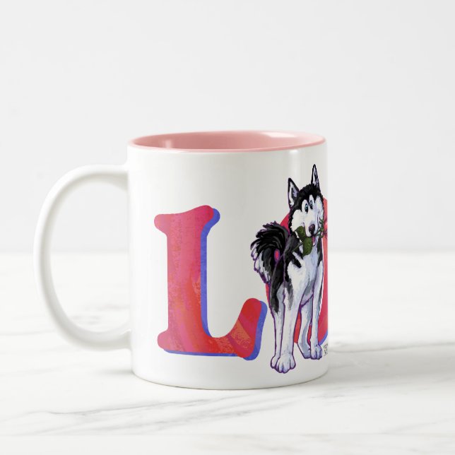 Tasse 2 Couleurs Husky Love (Gauche)