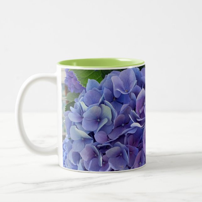 Tasse 2 Couleurs Hydrangée bleue à 2 tons (Gauche)