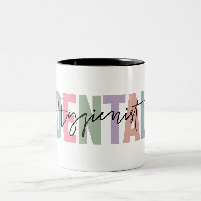 Tasse 2 Couleurs Hygiéniste dentaire mignon (Centre)