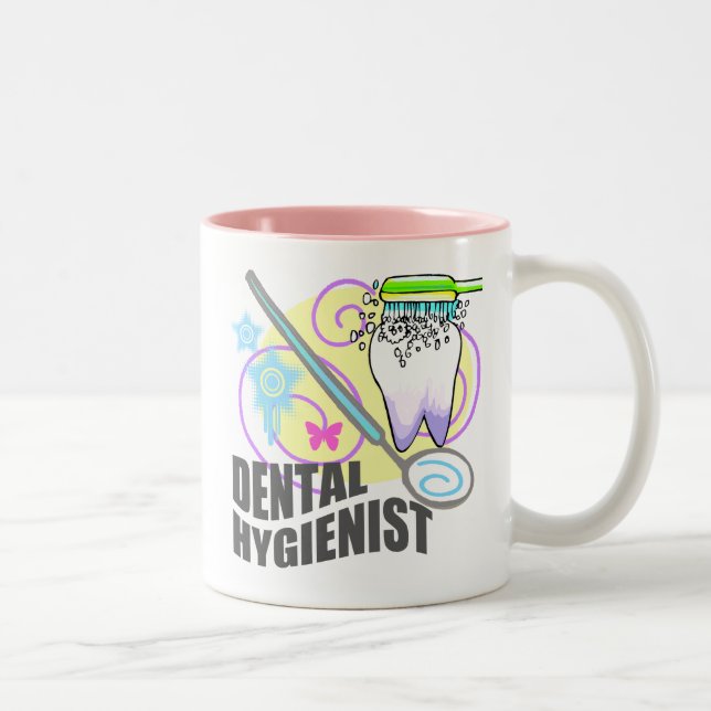Tasse 2 Couleurs Hygiéniste dentaire mignon (Droit)