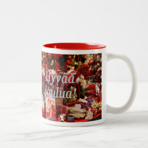 Tasse 2 Couleurs Hyvää joulua ! Joyeux Noël en finnois wf