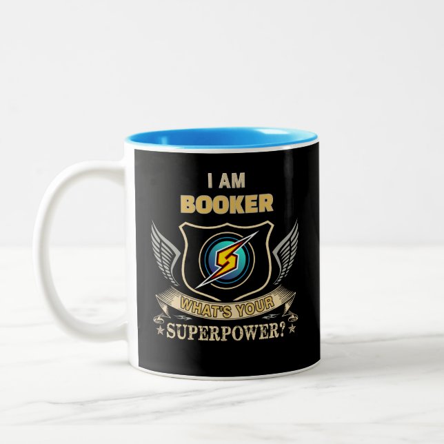 Tasse 2 Couleurs I Am BOOKER What's Your Superpower (Gauche)