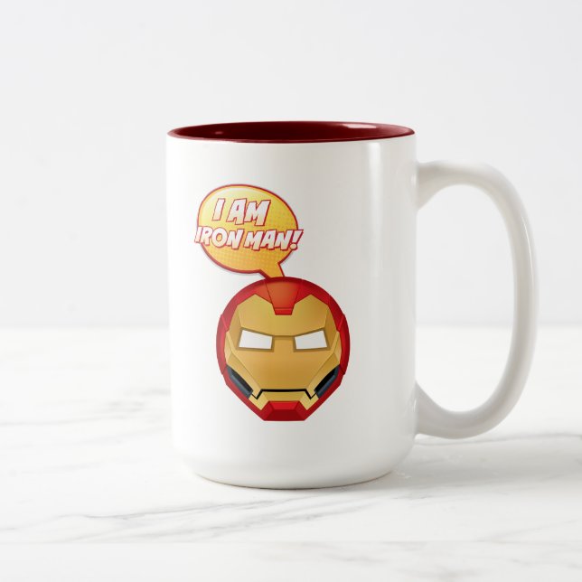 Tasse 2 Couleurs "I Am Iron Man" Emoji (Droit)