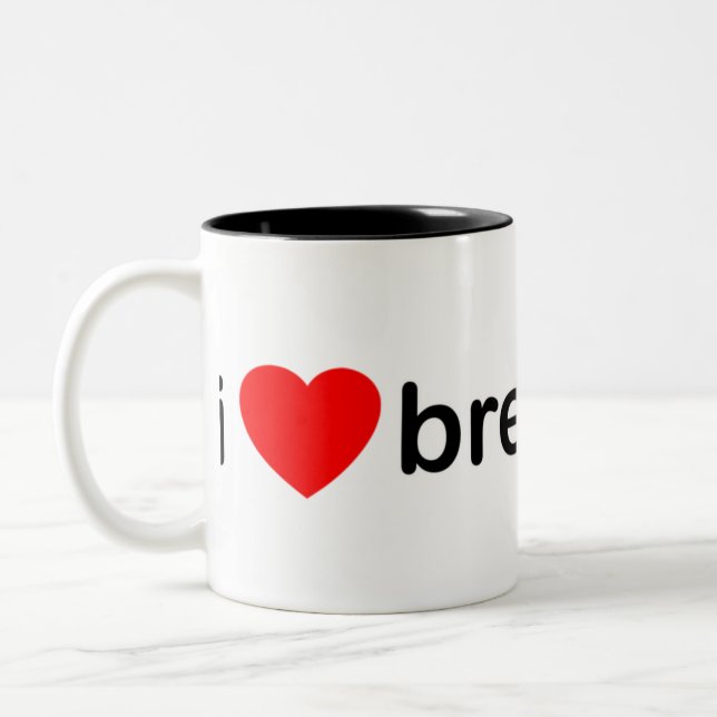 Tasse 2 Couleurs I coeur Breakbeat (Gauche)