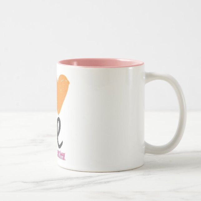 Tasse 2 Couleurs I coeur j'orange (Droit)